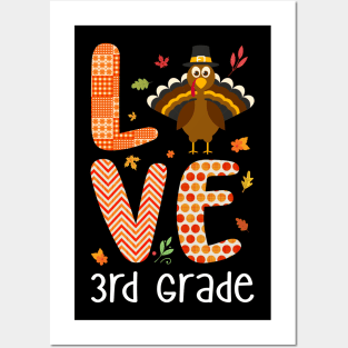 Love 3rd Grade Thanksgiving Posters and Art